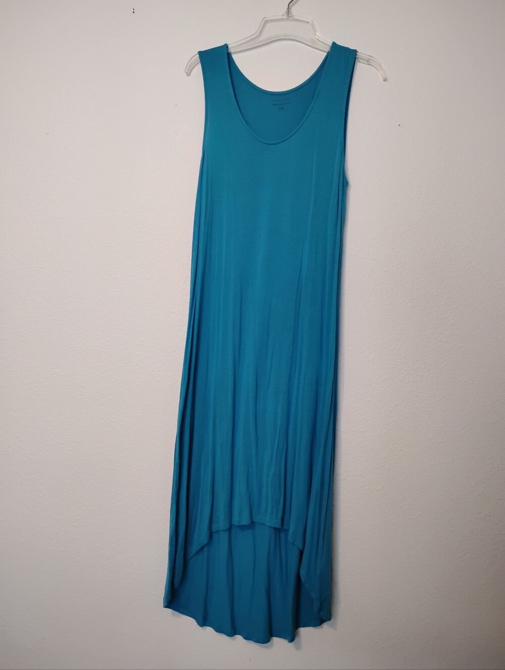 Attention Rayon Blue High Low Dress